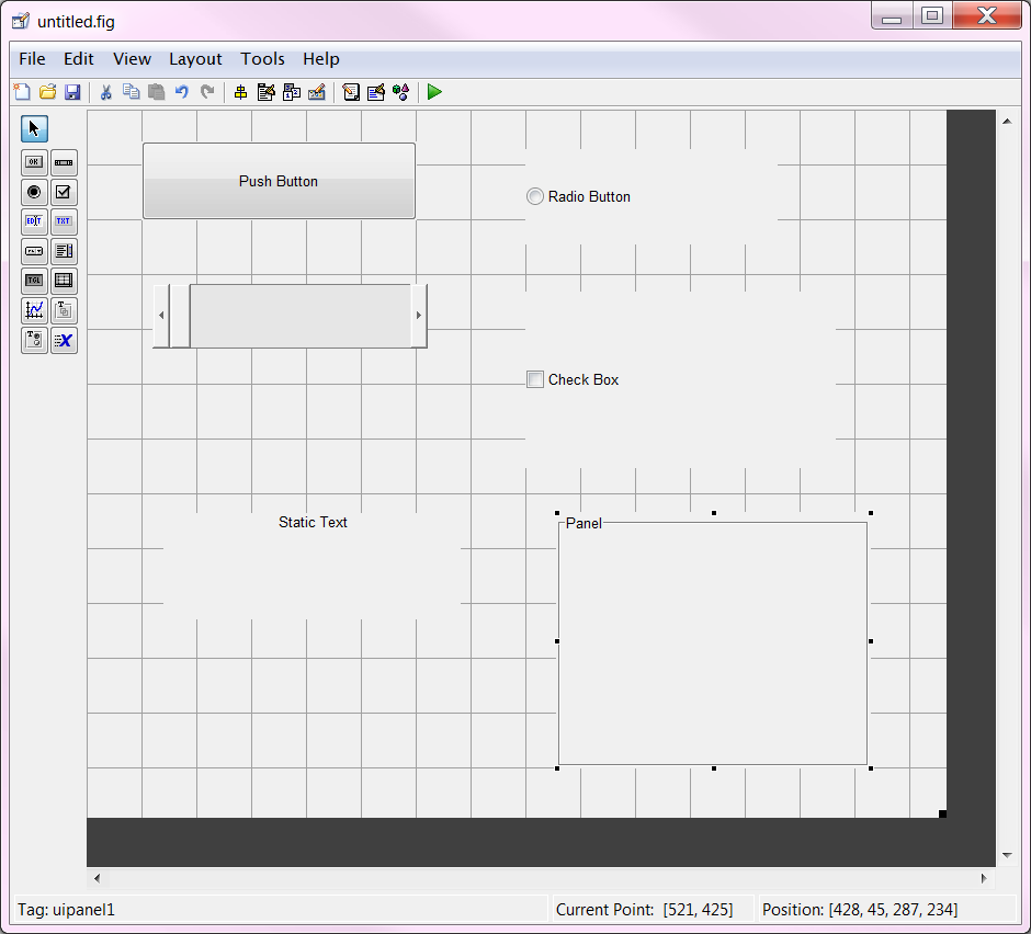 Layout edit. Интерфейс матлаб. Matlab Интерфейс программы. Графический Интерфейс gui. Создание графического интерфейса gui.